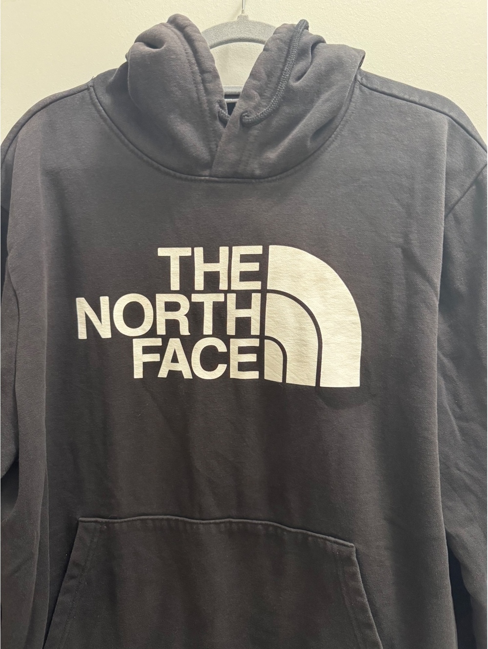 The North Face Men's Black Hoodie Sweatshirt XL Circular Design